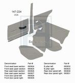 Bekleding Amazon 4 deurs B stijl rechts grijs 149-226 Volvo, Ophalen of Verzenden, Nieuw, Volvo