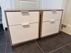 2 nachtkastjes, Ophalen, Gebruikt, 45 tot 65 cm, Minder dan 55 cm