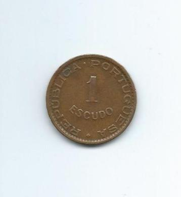 Mozambique, 1 Escudo 1953., Postzegels en Munten, Ophalen of Verzenden, Overige landen, Losse munt