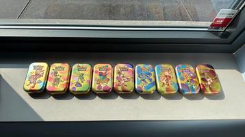 9+1 Pokemon tins Scarlet en Violet 151 (Leeg!) beschikbaar voor biedingen
