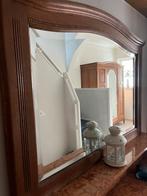 Antieke eiken commode - marmer met spiegel, Antiek en Kunst, Ophalen, Rechthoekig, 100 tot 150 cm, 150 tot 200 cm