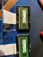 2 x kingston 4gb DDR3L sodimm 1600 mhz, Computers en Software, RAM geheugen, DDR3, Ophalen of Verzenden, Zo goed als nieuw, Laptop