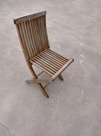 4 houten tuinstoelen (teak), Tuin en Terras, Tuinstoelen, Ophalen, Gebruikt, Teakhout, Inklapbaar