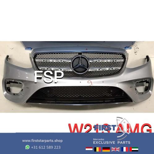 W213 AMG Voorbumper Mercedes E Klasse zilver grijs origineel, Autos : Pièces & Accessoires, Carrosserie & Tôlerie, Pare-chocs