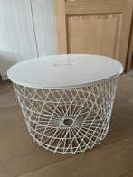 KVISTBRO opbergtafel wit, te koop Erpe-Mere, Huis en Inrichting, Tafels | Bijzettafels, Ophalen, Minder dan 45 cm, Rond, 55 tot 75 cm
