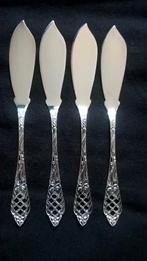4 couteaux à beurre en métal argenté, Maison & Meubles, Cuisine | Couverts, Enlèvement ou Envoi