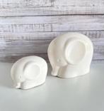 Duo d'éléphants blancs en céramique, Enlèvement ou Envoi