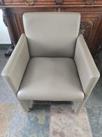 Zetel wieltjes taupe, Ophalen, Minder dan 75 cm, Clubzetel, Zo goed als nieuw