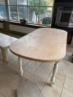 Houten eettafel ovaal, Huis en Inrichting, Ophalen, Gebruikt, 100 tot 150 cm, Eikenhout