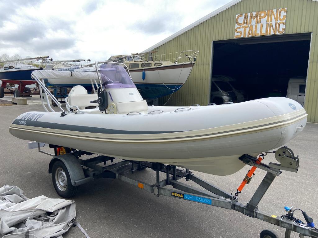 Rib Grand 460 Silverline, Watersport en Boten, Rubberboten, Gebruikt, Benzine, Minder dan 70 pk, Overige materialen