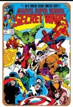 Plaque vintage en métal Marvel Secret Wars (30x20cm), Collections, Enlèvement ou Envoi, Neuf