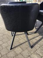 Lederen stoel, Ophalen, Gebruikt, Zwart, Leer