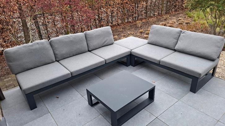 grote lounge van Bistrol in antraciet, Jardin & Terrasse, Bancs de jardin, Comme neuf, Aluminium, Enlèvement