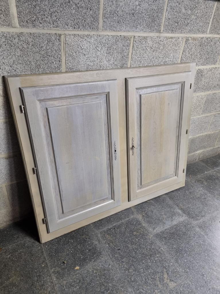 Portes + encadrement en chêne massif pour placard, Maison & Meubles, Enlèvement, Comme neuf