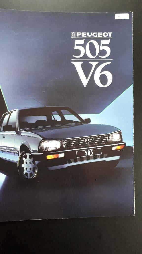 PEUGEOT  505  V6     1987, Livres, Autos | Brochures & Magazines, Enlèvement ou Envoi, Neuf, Peugeot