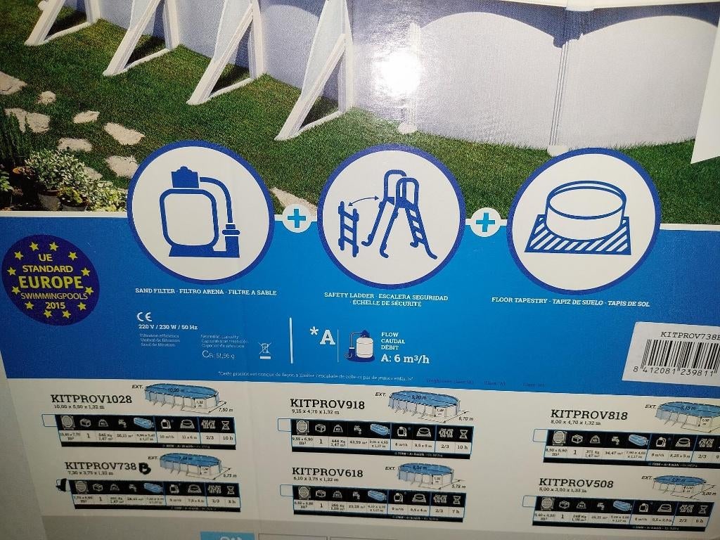 NIEUW ! Zwembad Gre 7.3m lengte, 3.75m breedte, 1,32m diepte, Tuin en Terras, Zwembaden, Nieuw, Opzetzwembad, 120 cm of meer, 400 cm of meer