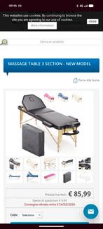 Beltom zwarte massagetafel met 3 delen NIEUW, nooit gebruikt