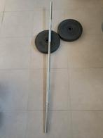 Gymstick Vinyl Halterschijven  + halterstang, Sport en Fitness, Ophalen, Zo goed als nieuw, Halterschijven