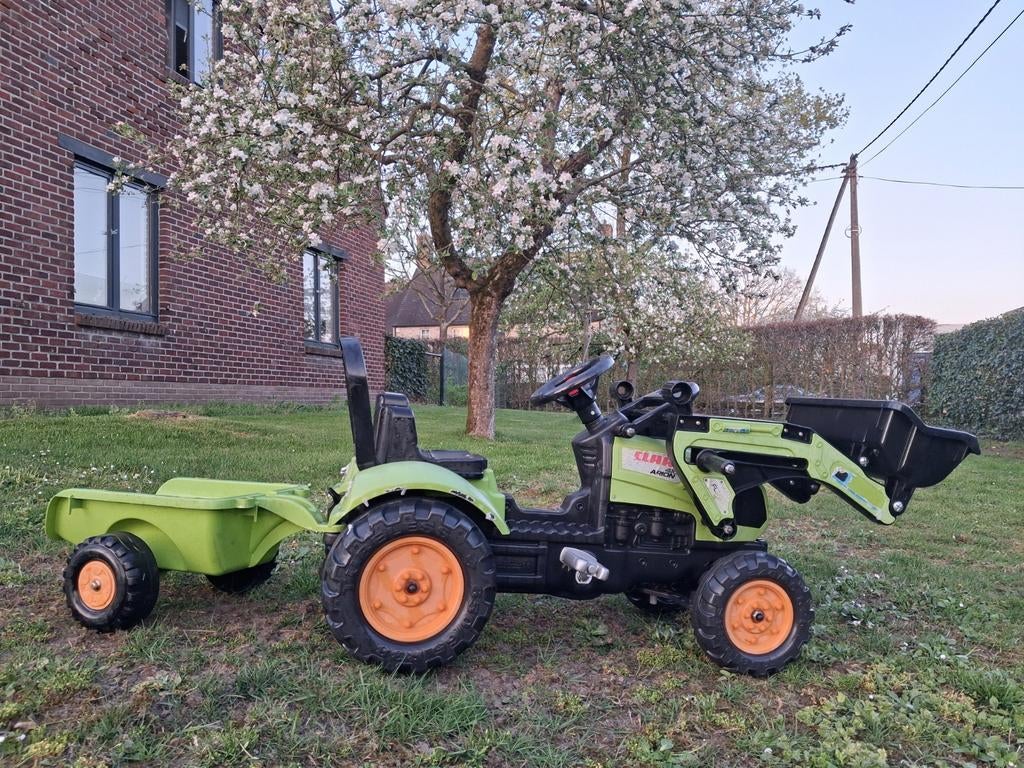 Trap / pedaal tractor met aanhangwagen, Enfants & Bébés, Jouets | Extérieur | Véhicules & Draisiennes, Enlèvement