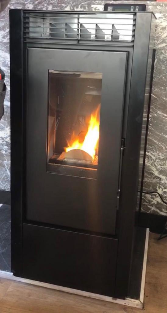 Pelletkachel Marina 14kW, Maison & Meubles, Poêles, Autres carburants, Comme neuf, Enlèvement, Poêle à granulés