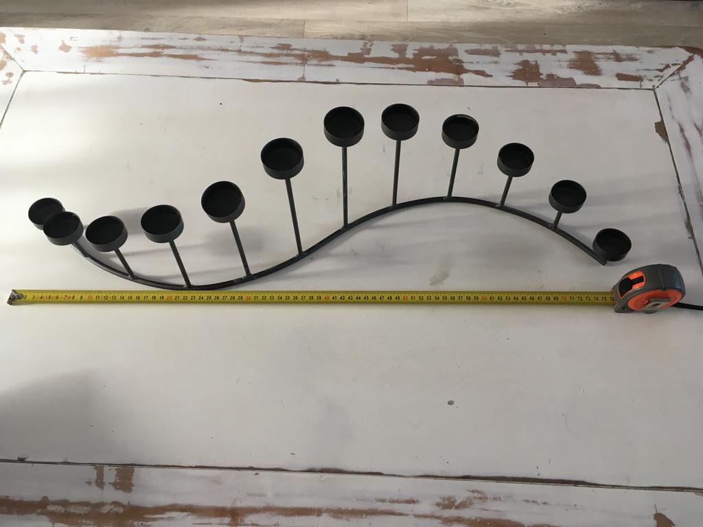 Bougeoir 12 bougies, Ophalen, 25 tot 50 cm, Zwart, Zo goed als nieuw