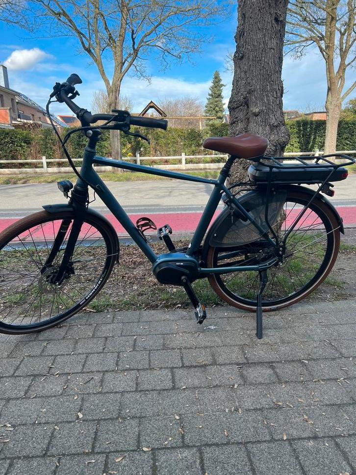 Elektrische heren fiets met bafang middenmotor “1600 km “, Fietsen en Brommers, Elektrische fietsen, Zo goed als nieuw, Ophalen