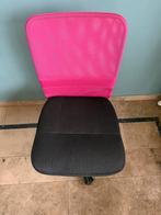 Bureaustoel zwart roze, Huis en Inrichting, Ophalen, Gebruikt, Roze, Bureaustoel