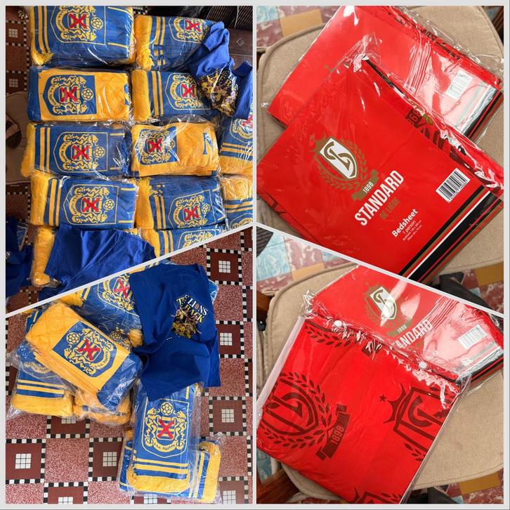 SK Beveren sjaals  + Standard de Liège 1‑persoons dekbedden, Verzamelen, Sportartikelen en Voetbal, Nieuw, Vaantje of Sjaal, Ophalen