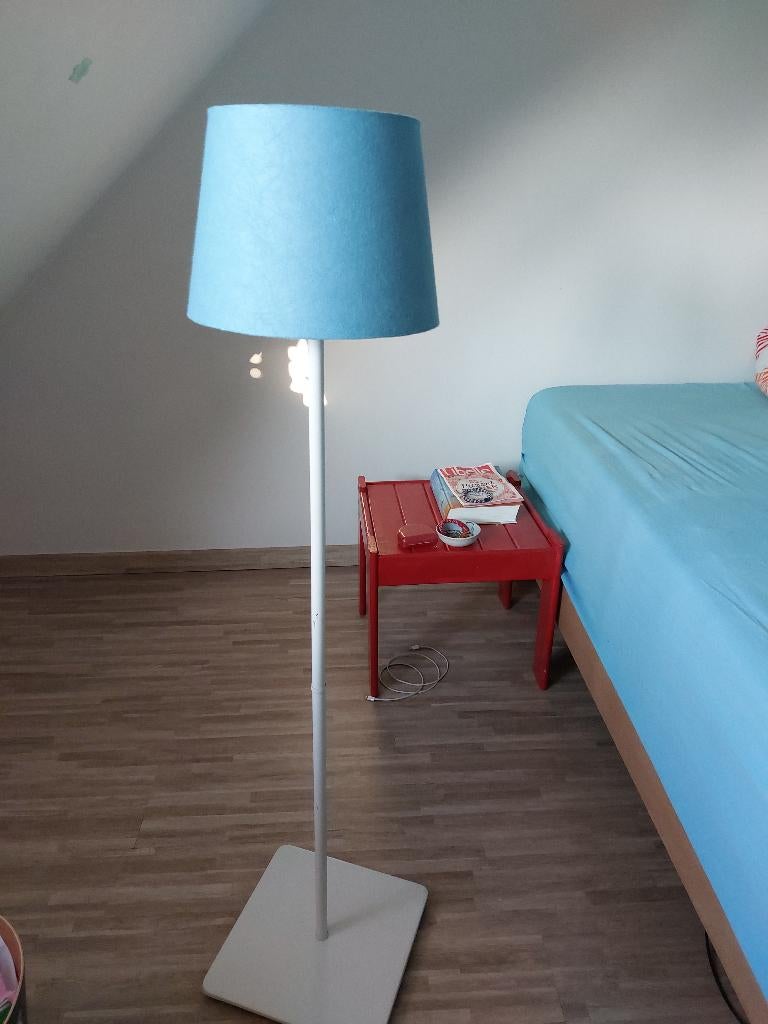 blauwe staande lamp, Ophalen, Gebruikt, 75 cm of meer