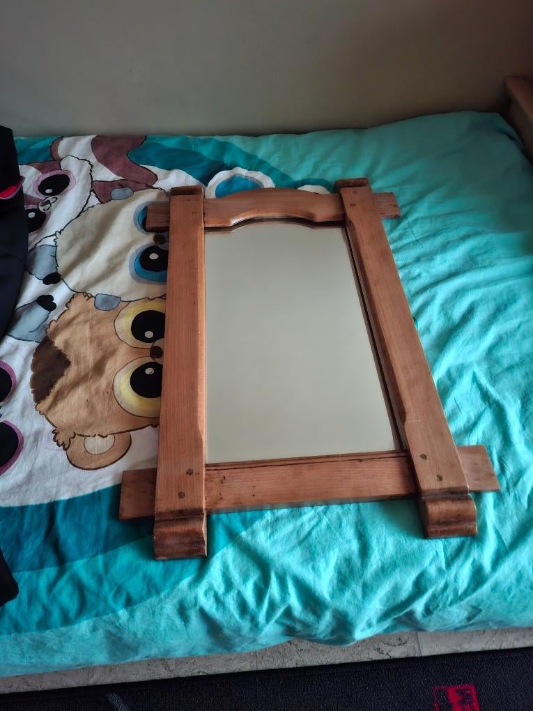 spiegel met eiken lijst, Antiek en Kunst, Ophalen