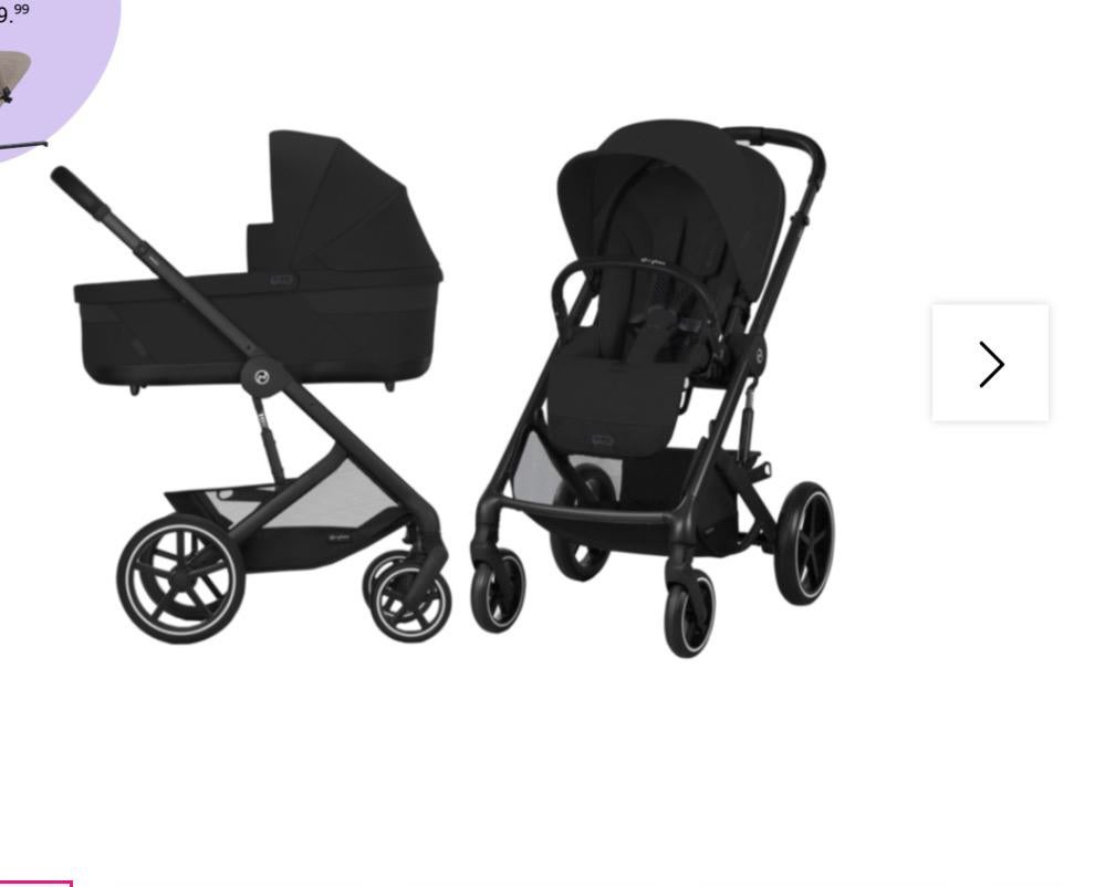 Kinderwagen Cybex Balios S Lux Moon zwart, Neuf, Autres marques, Avec nacelle, Enlèvement