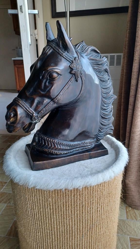 Bronzen paardenhoofd., Ophalen, Brons