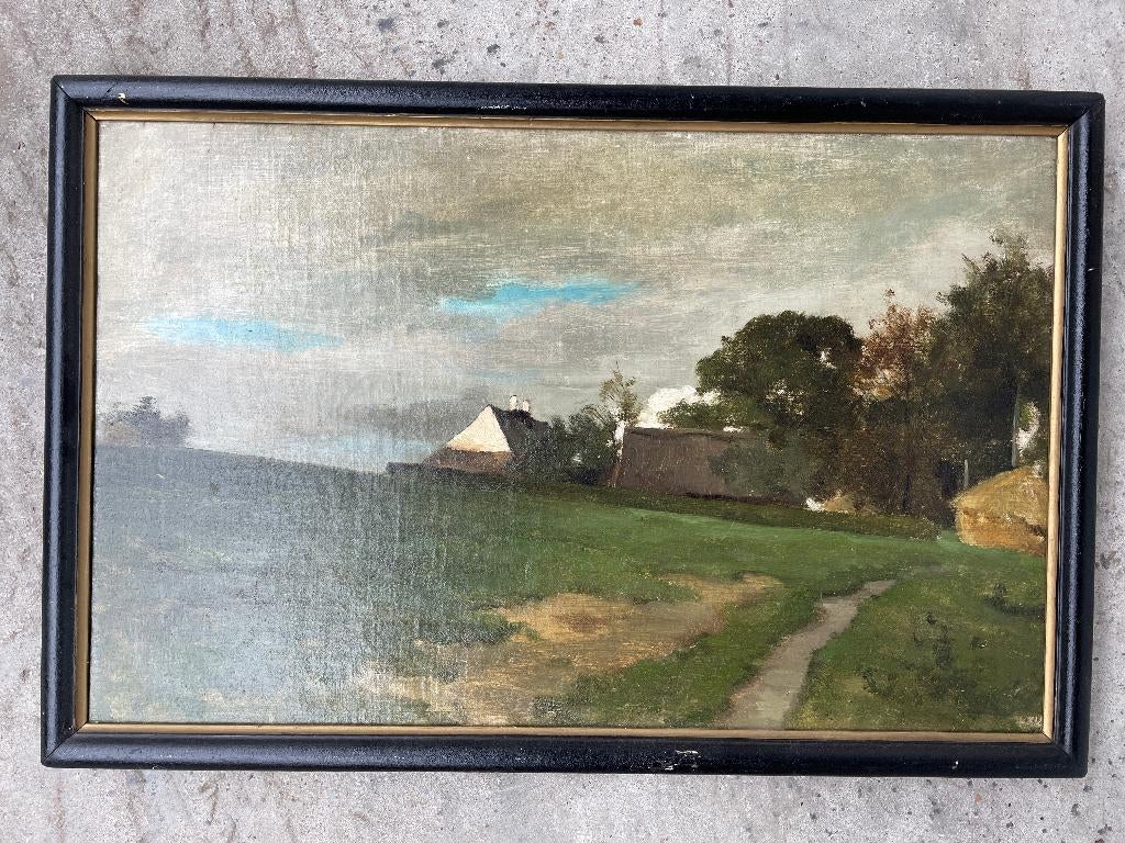 tableau paysage D'Hondt Edgar, Antiek en Kunst, Kunst | Schilderijen | Klassiek, Ophalen of Verzenden