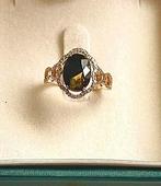NIEUWE!! 14kGoudenRing met 4,11ctBicolor Saffier&Diamant, Handtassen en Accessoires, Ringen, Ophalen, Zo goed als nieuw