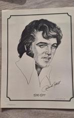 Getekende prent Elvis Presley 1935 1977, Verzamelen, Ophalen of Verzenden, Zo goed als nieuw, Foto of Kaart