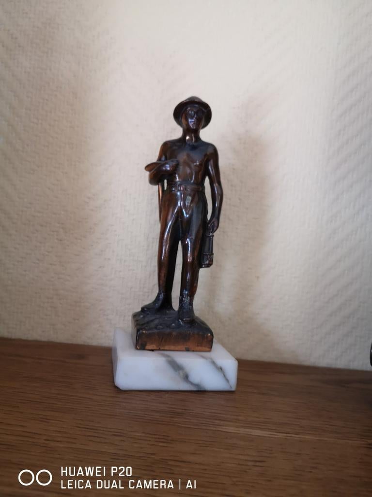 Statue de mineur 17cm, Antiquités & Art, Enlèvement ou Envoi