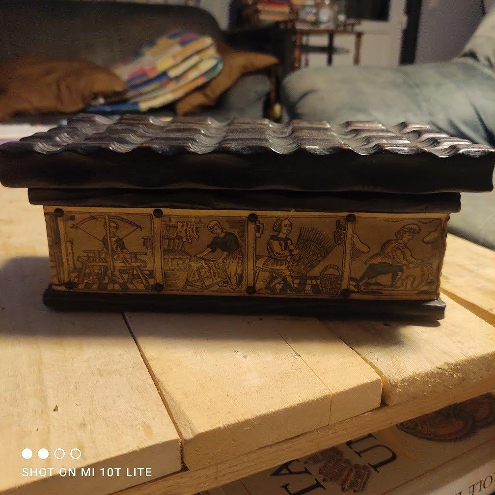 boite vintage bois, Overige typen, Overige onderwerpen, Ophalen of Verzenden, Zwart