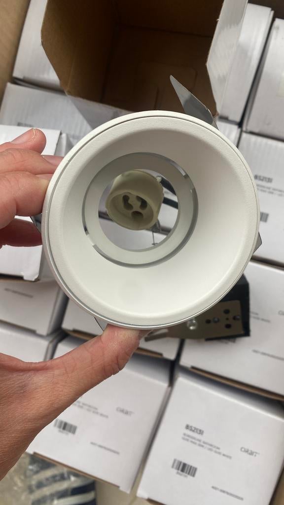 Inbouwspot wit orbit, Huis en Inrichting, Lampen | Spots, Ophalen, Metaal of Aluminium, Nieuw, Inbouw