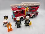 Lego City 60107 Fire Ladder Truck, Ophalen of Verzenden, Zo goed als nieuw, Complete set, Lego