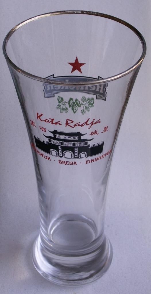 Verre à bière Heineken Verre Double impression Kota Radja, Enlèvement ou Envoi, Neuf, Heineken