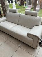 Natuzzi leder salon 3 zit en 2 1/2 zit kleur wit, Enlèvement, Comme neuf
