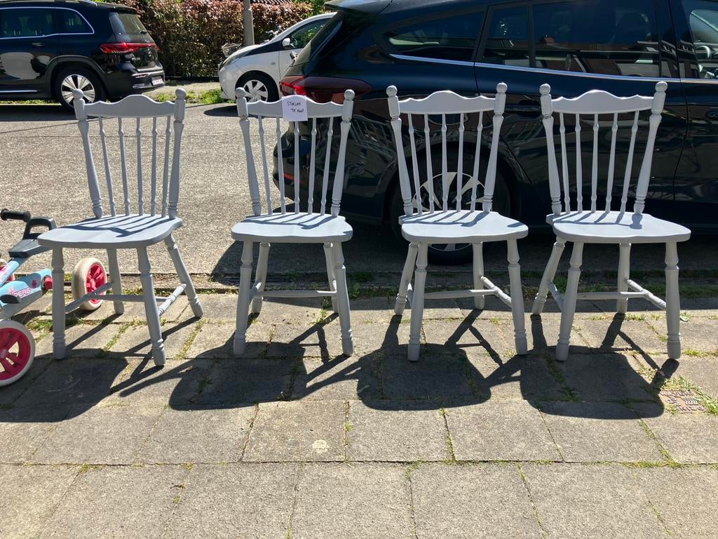 4 eiken stoelen, Antiek en Kunst, Antiek | Meubels | Stoelen en Sofa's, Ophalen