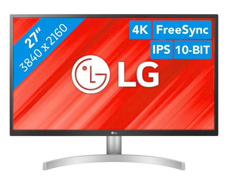 LG Monitor 4K - 27” + HDMI kabel, Informatique & Logiciels, Moniteurs, Comme neuf, 60 Hz ou moins, DisplayPort, Gaming, Inclinable