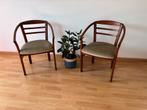 2x mooie Vintage Armstoelen Deense Mid-Century Modern Stijl, Ophalen