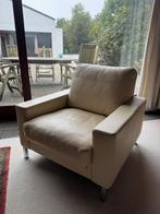 Fauteuil en cuir beige, Maison & Meubles, Fauteuils, Enlèvement, Comme neuf, Cuir