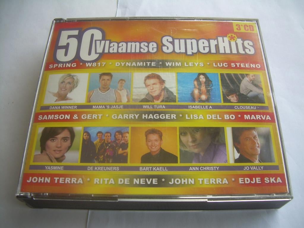 3 CD BOX - 50 VLAAMSE SUPERHITS, Cd's en Dvd's, Ophalen of Verzenden, Zo goed als nieuw, Nederlandstalig