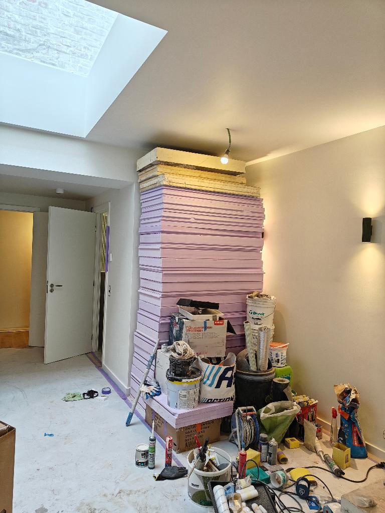 XPS 12cm + steenstrips 10m2 geostylistix unique beige, Enlèvement, Neuf, Béton