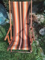 Transat en bois Vintage, Jardin & Terrasse, Chaises longues, Enlèvement, Bois