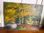 Schilderijen - bos/bomen - olie op doek, Antiek en Kunst, Ophalen