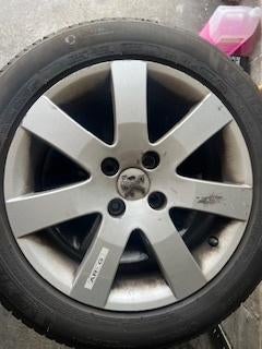 4 jantes origine Peugeot 16'' + 4 pneus Michelin 205/55r16, Ophalen, Gebruikt, 16 inch, 205 mm